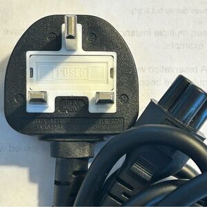 UK Plug to IEC C13 Power Cable | ASTA Certified | BS 1363/A | Fused | 6 ft